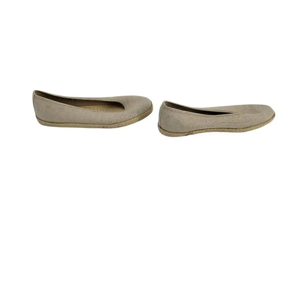 Liz Claiborne Vintage Samba Comfort‎ Espadrille Flats Arch Support Tan Sz 7